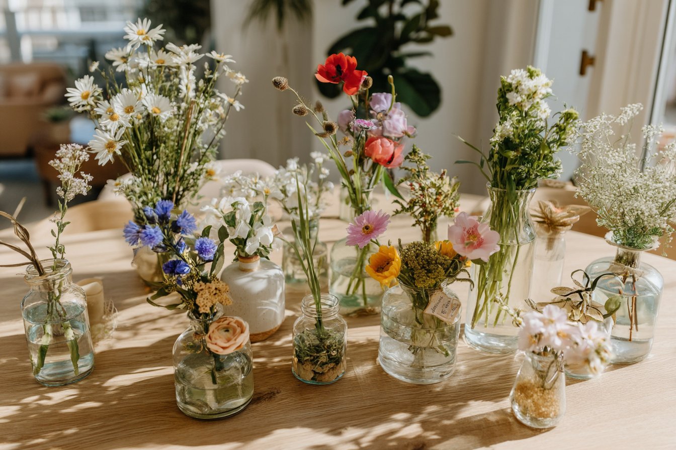 11 kreative Wege, wie du Gläser im Frühling als Blickfang dekorierst